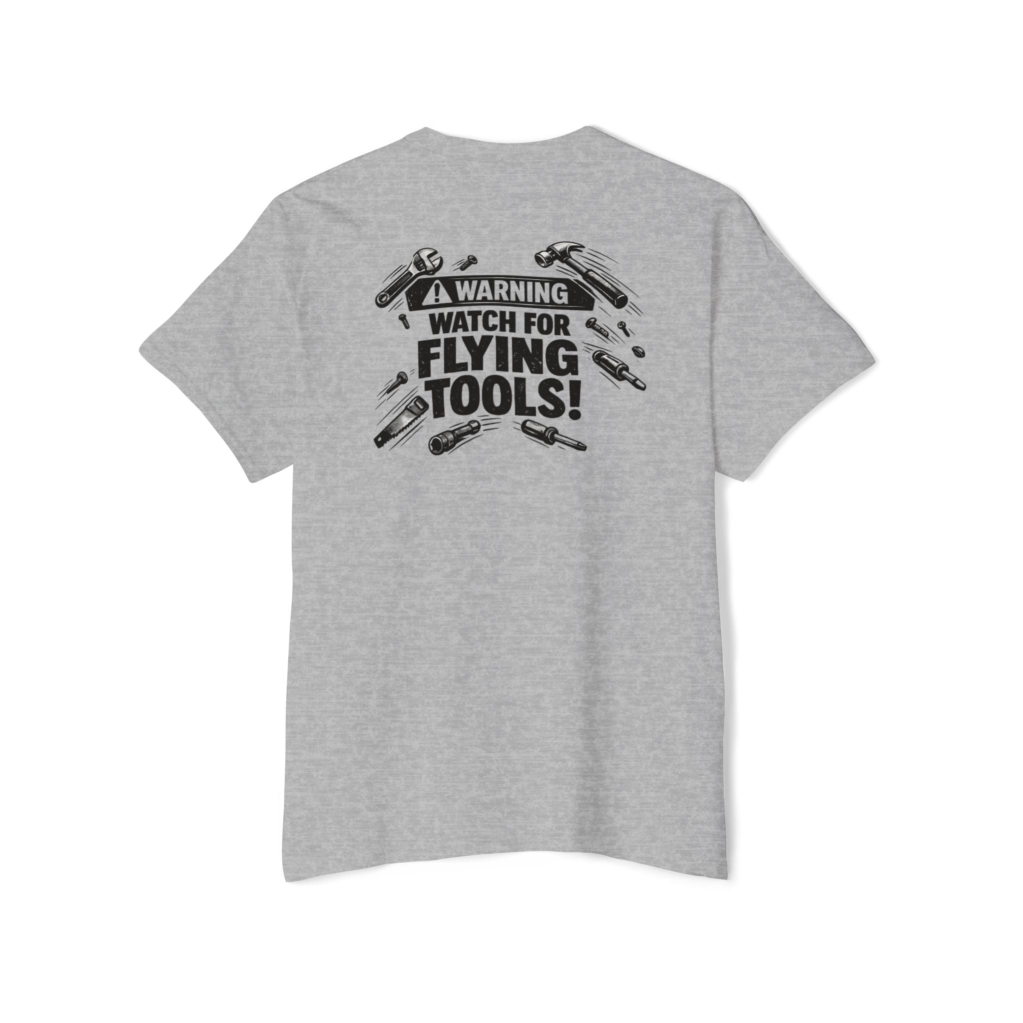 Warning: Watch for Flying Tools! Pocket Tee
