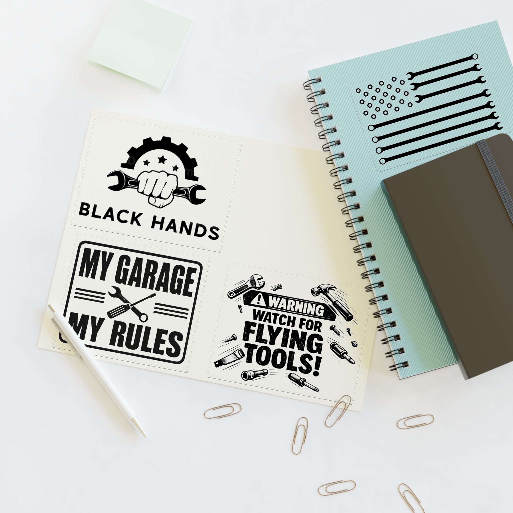 Black Hands Sticker Sheet 2