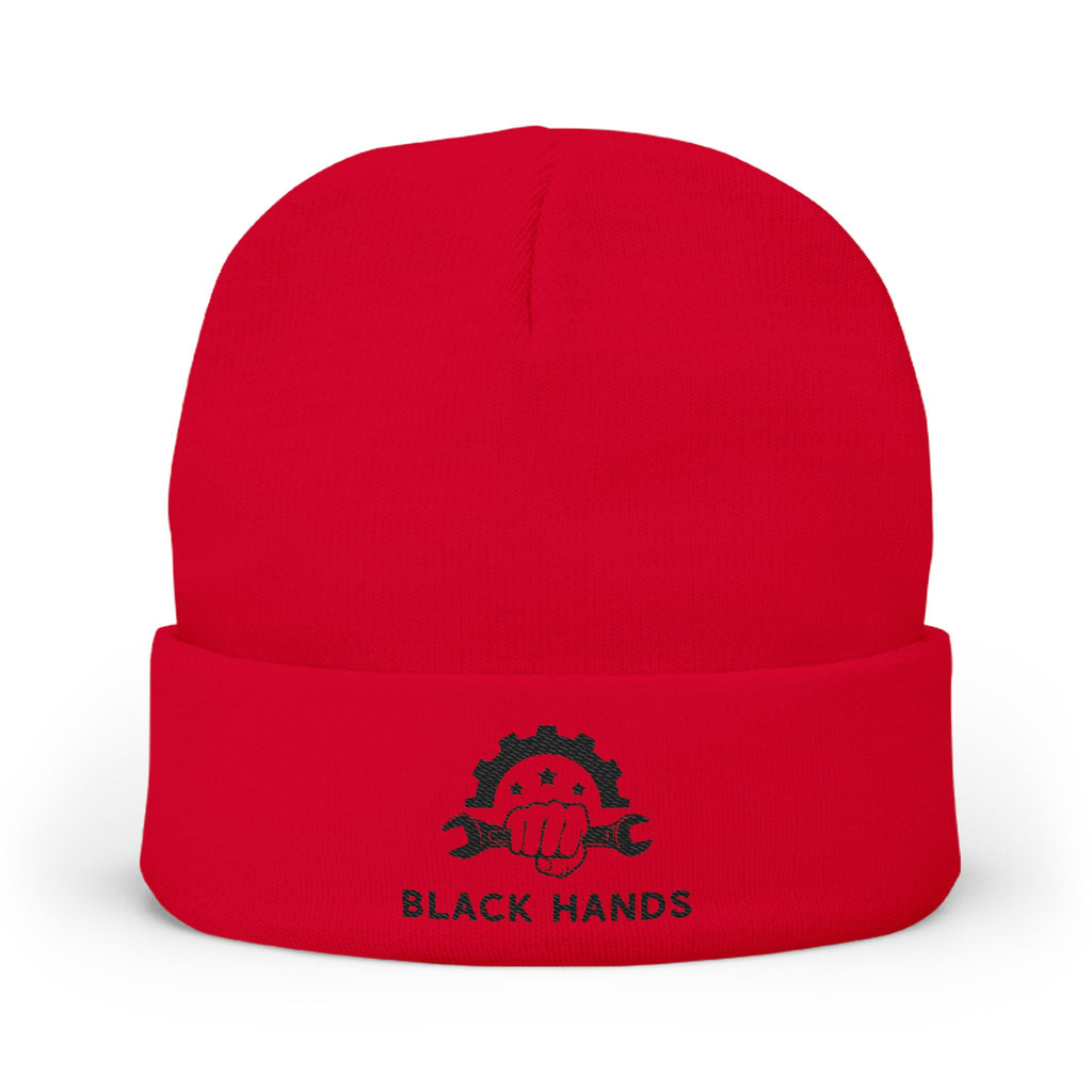 Black Hands Logo Embroidered Knit Beanie