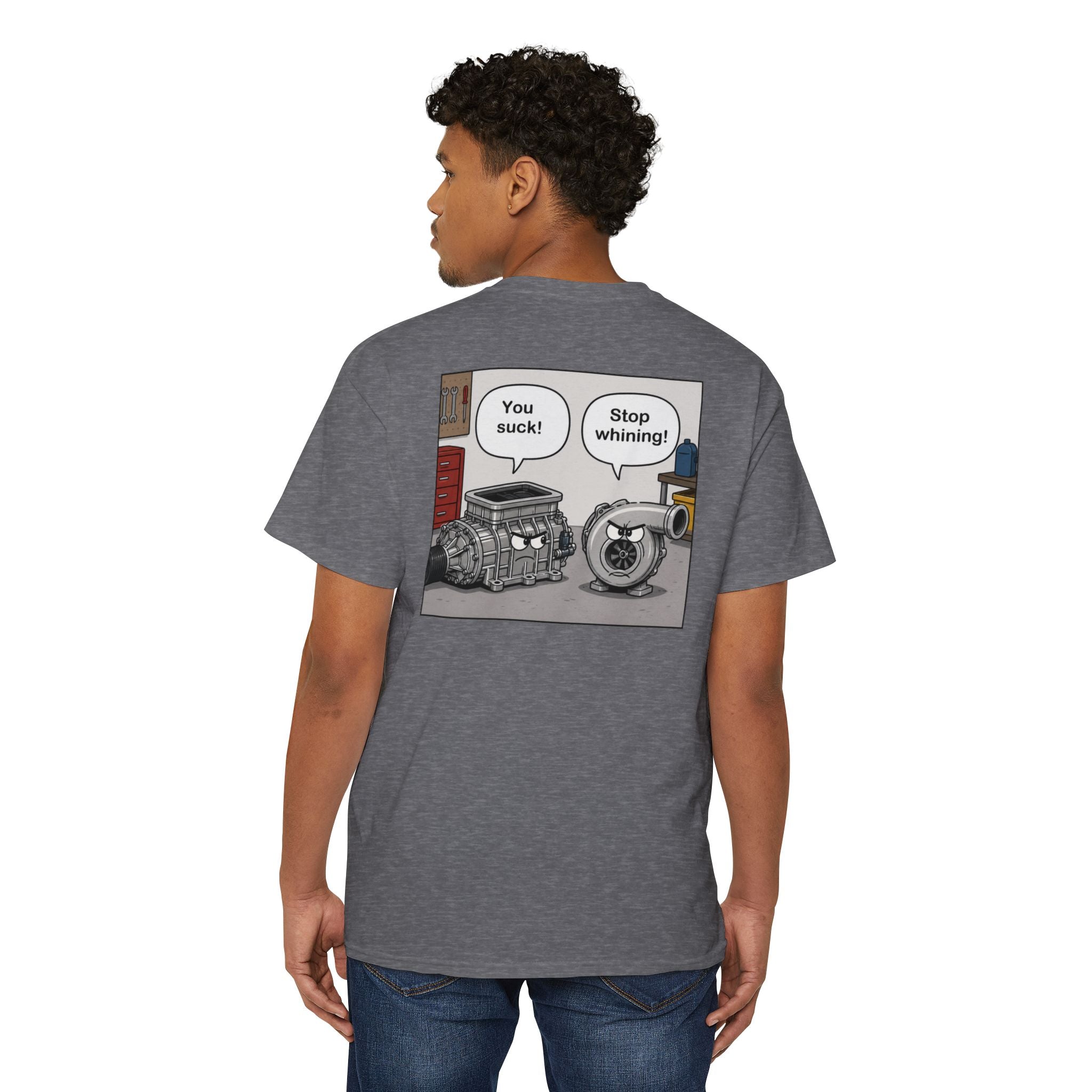 You Suck! / Stop Whining! Cartoon Humor Pocket Tee