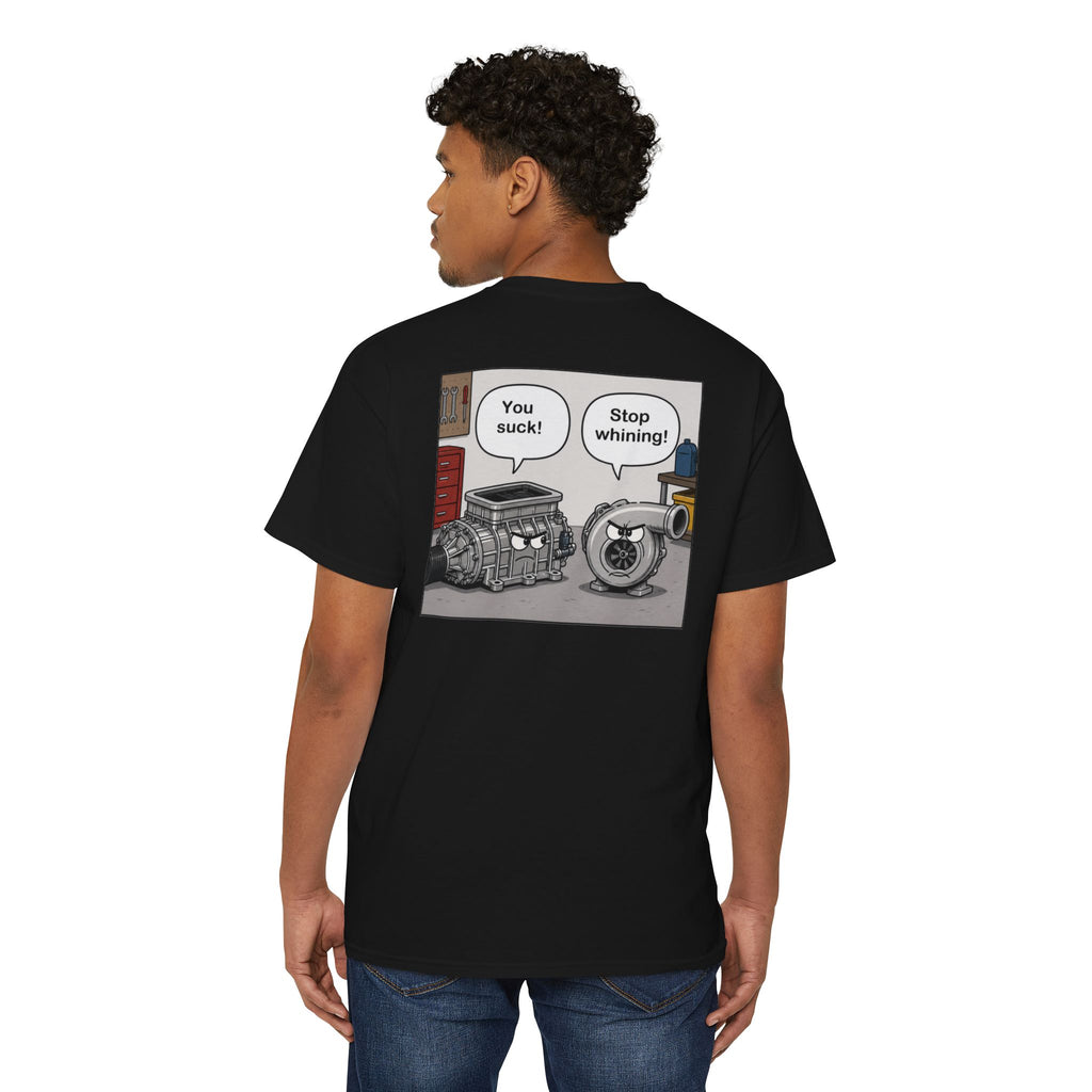 You Suck! / Stop Whining! Cartoon Humor Pocket Tee