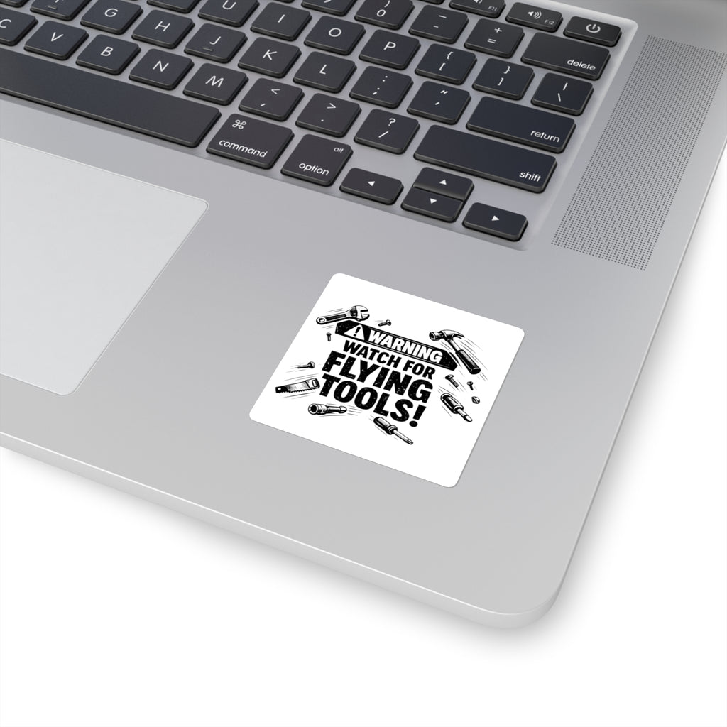 Warning: Watch for Flying Tools! Sticker