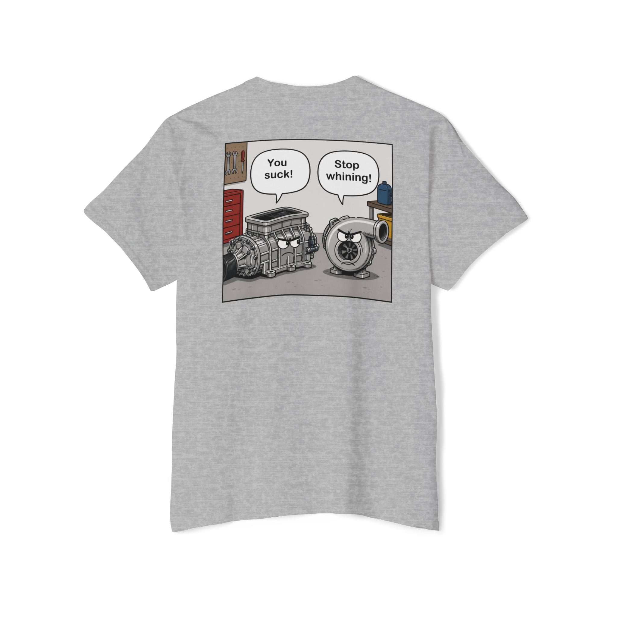 You Suck! / Stop Whining! Cartoon Humor Pocket Tee