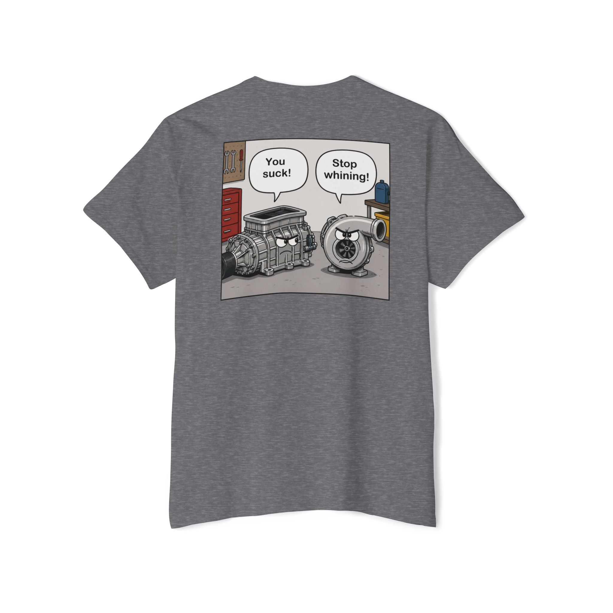 You Suck! / Stop Whining! Cartoon Humor Pocket Tee