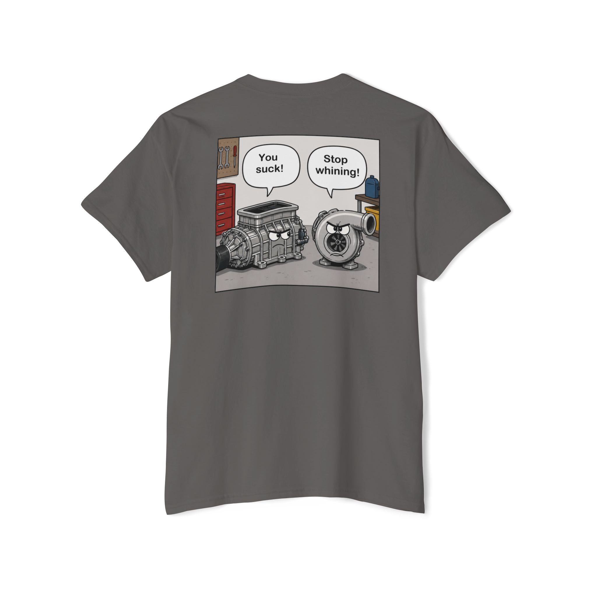 You Suck! / Stop Whining! Cartoon Humor Pocket Tee