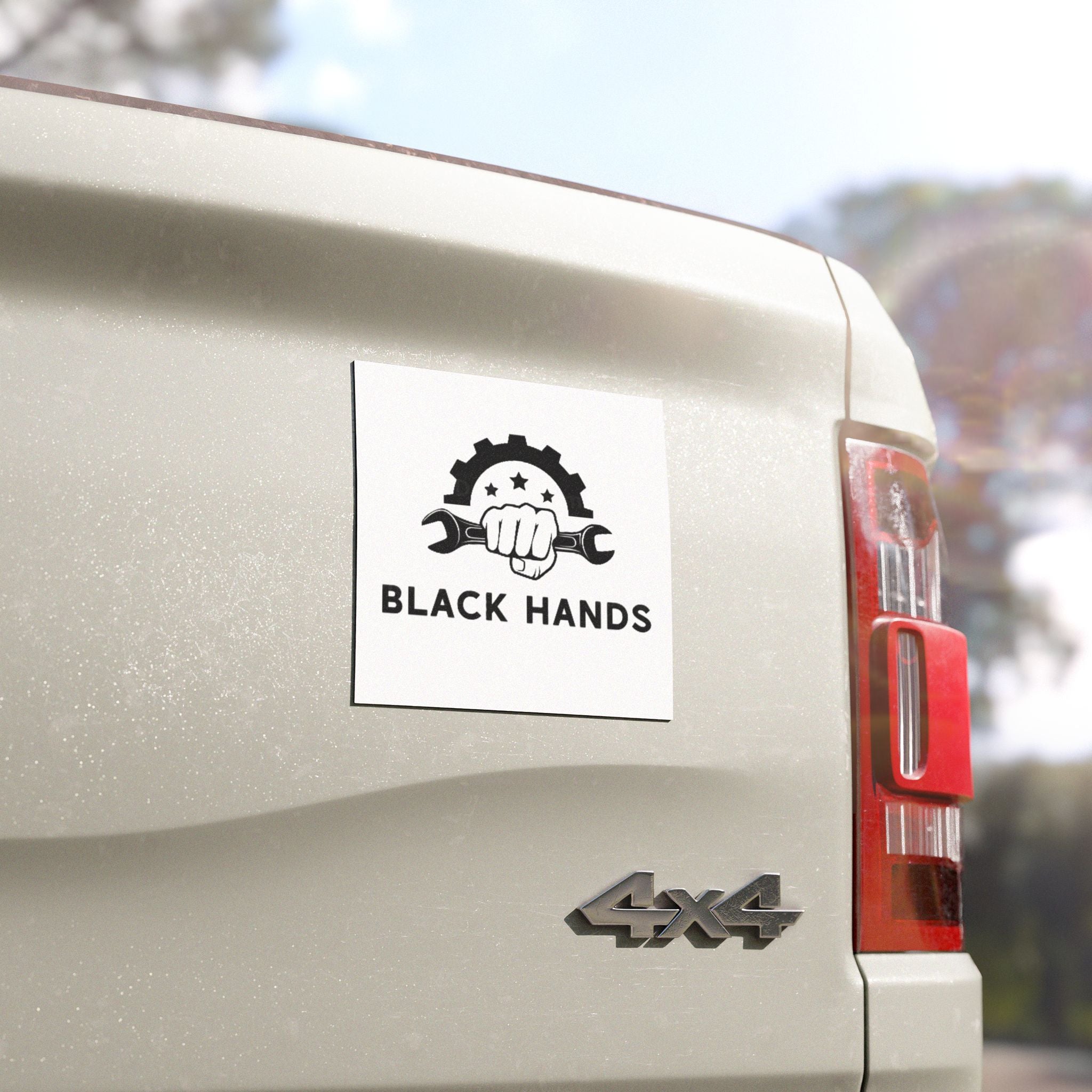 Black Hands Logo Car Magnet