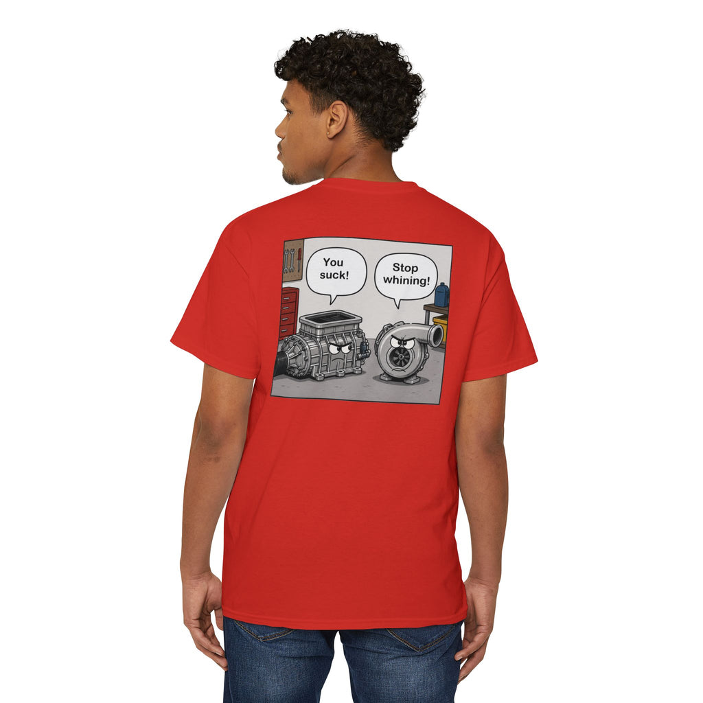 You Suck! / Stop Whining! Cartoon Humor Pocket Tee