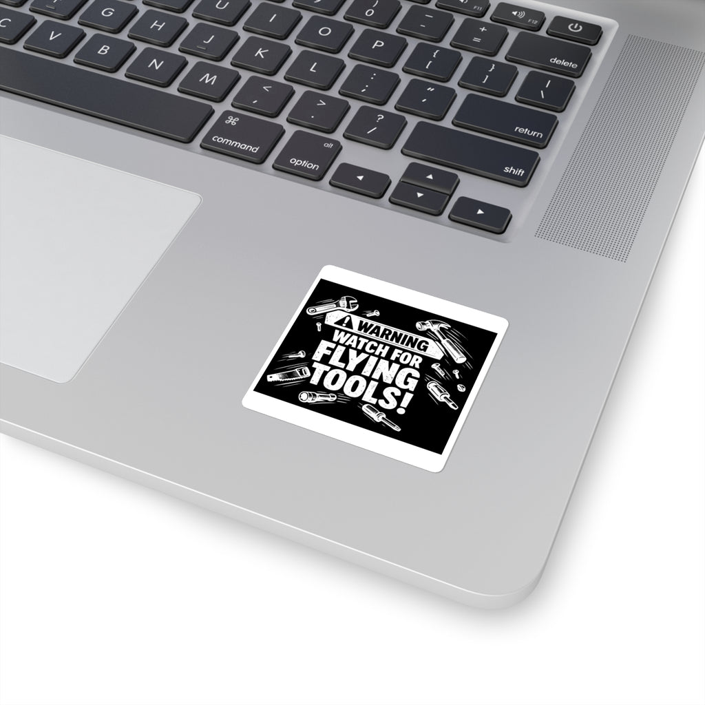 Warning: Watch for Flying Tools! Sticker