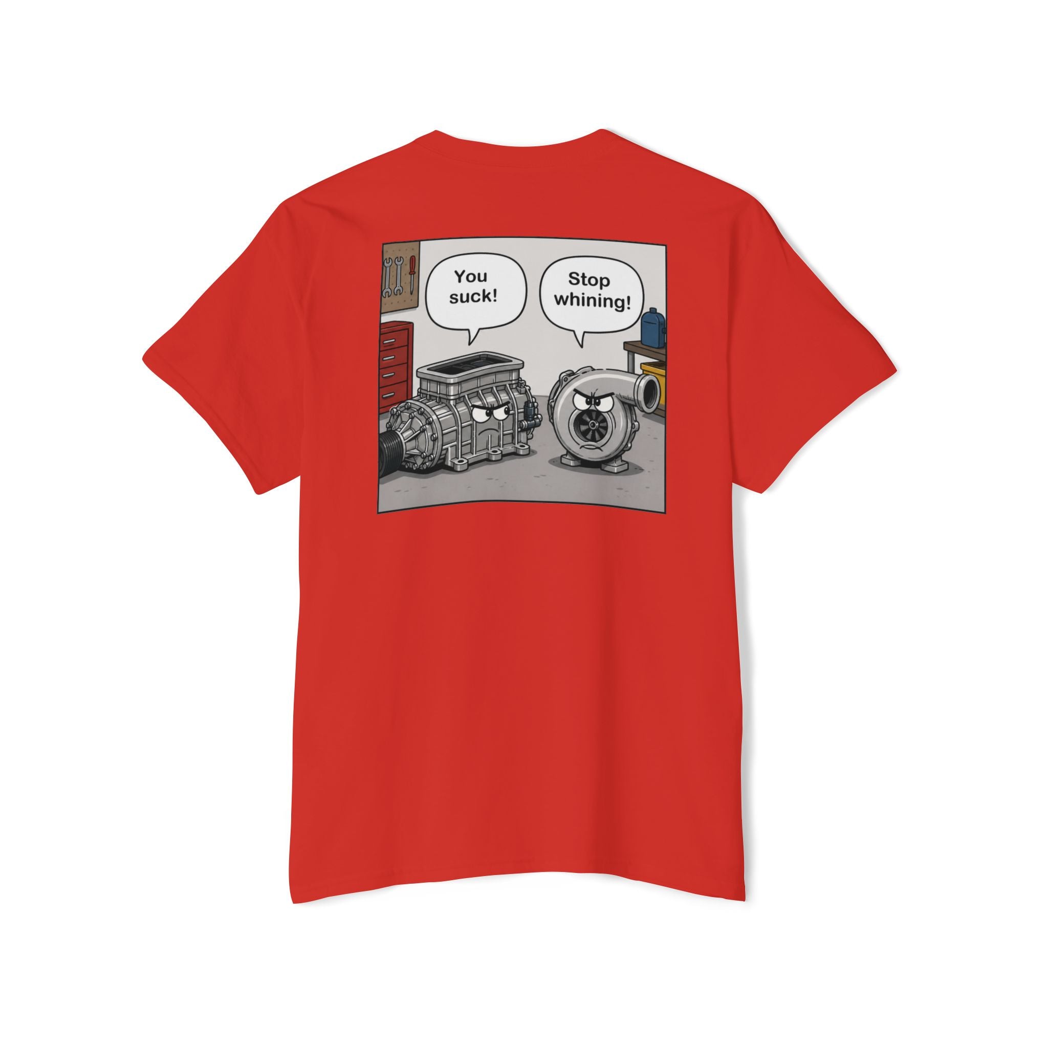 You Suck! / Stop Whining! Cartoon Humor Pocket Tee
