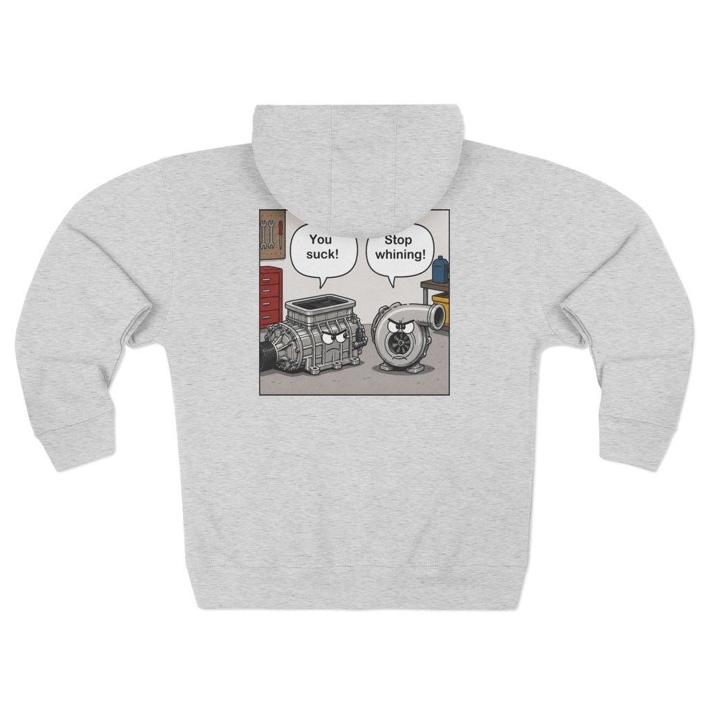 You Suck! / Stop Whining! Cartoon Humor Zip Hoodie
