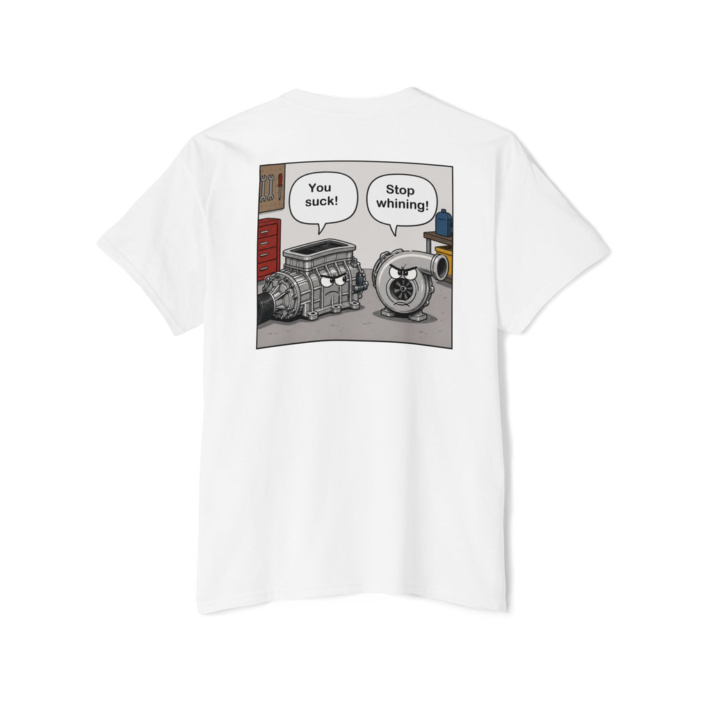 You Suck! / Stop Whining! Cartoon Humor Pocket Tee