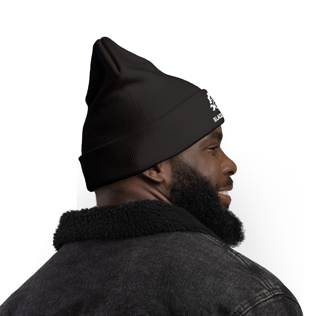 Black Hands Logo Embroidered Knit Beanie