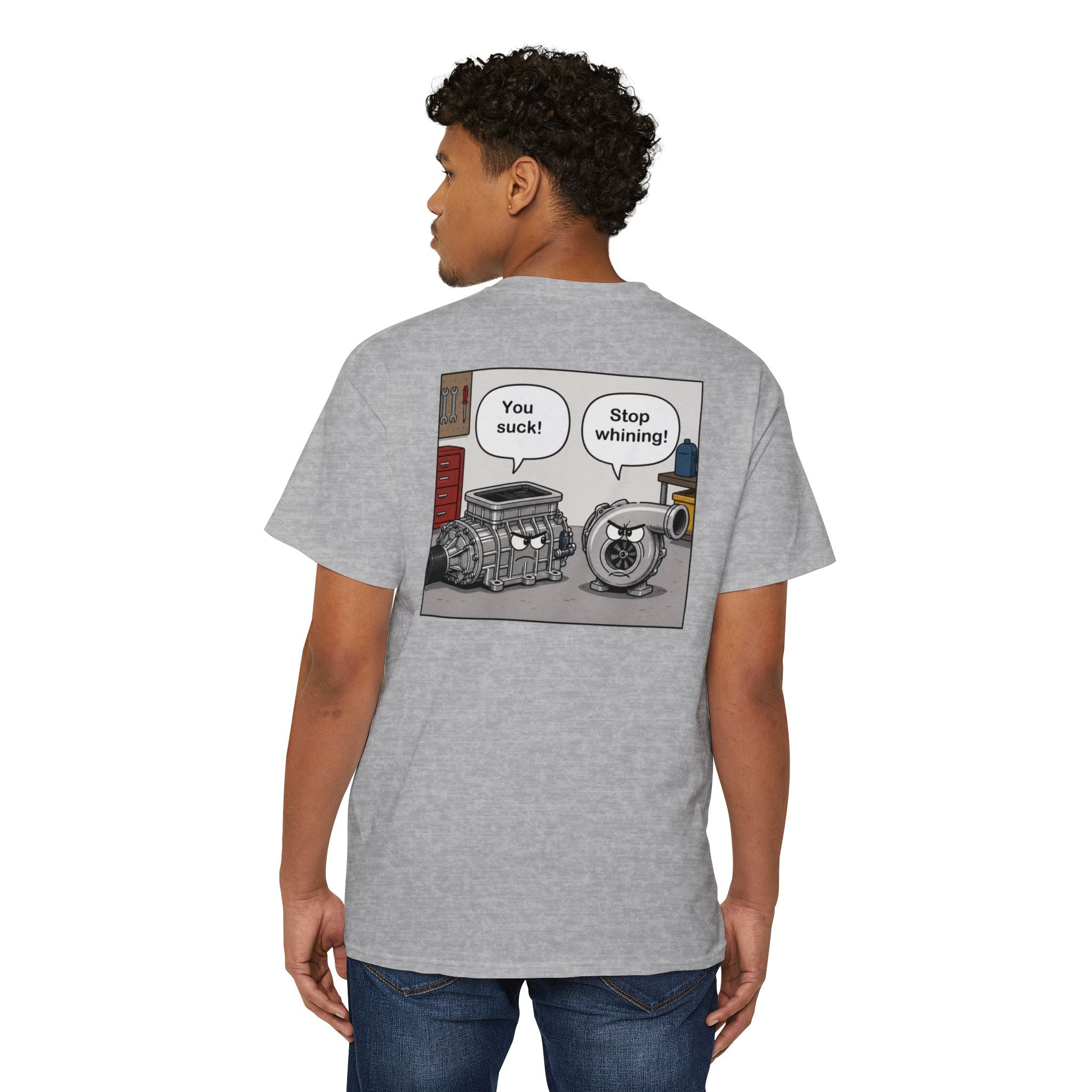 You Suck! / Stop Whining! Cartoon Humor Pocket Tee