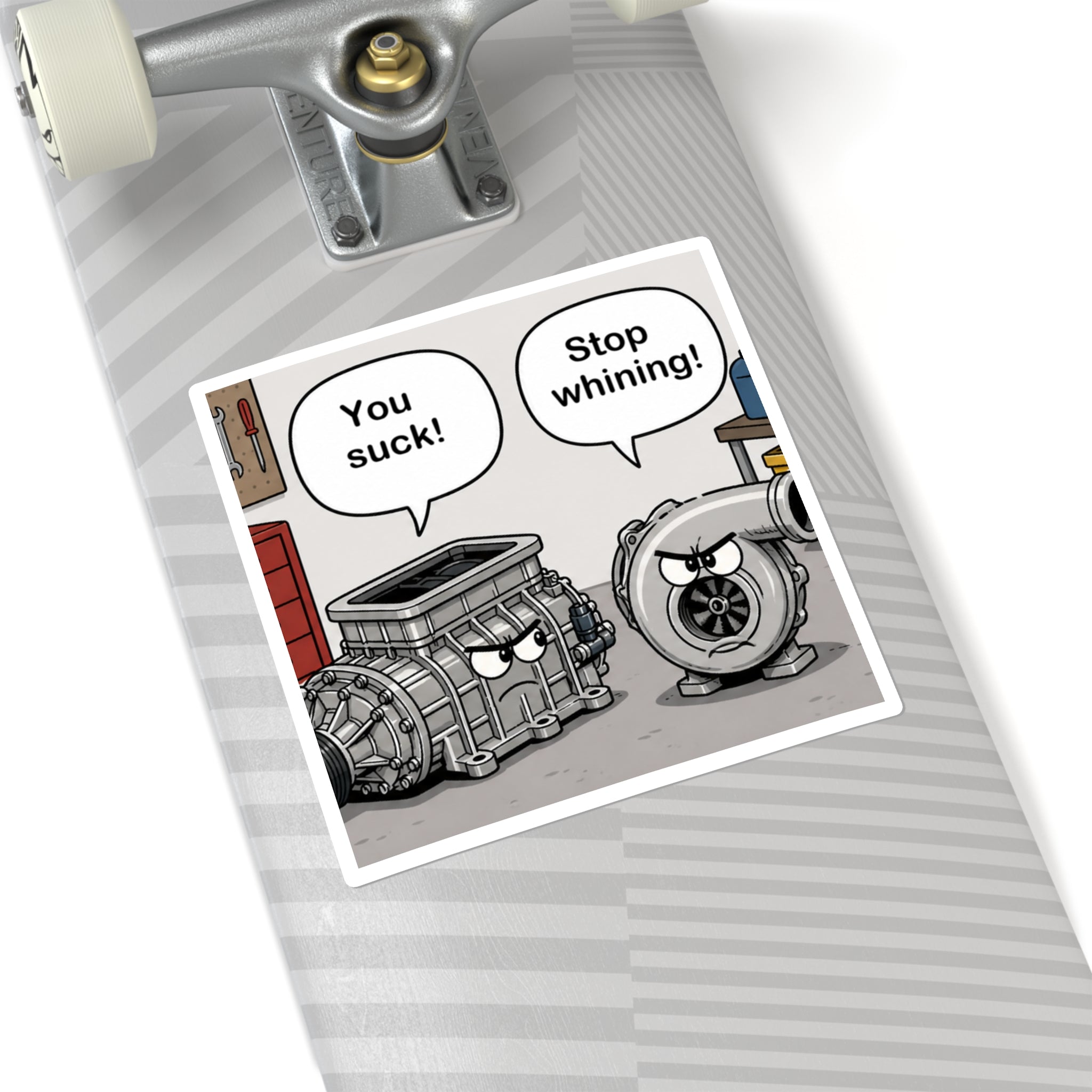 You Suck! / Stop Whining! Cartoon Humor Sticker